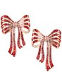 Merry & Bright Enamel Bow Drop Earrings - Image 1