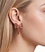 Merry & Bright Enamel Bow Drop Earrings - Image 2