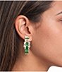 Merry & Bright Floral Print Nutcracker Drop Earrings - Image 2