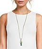 Merry & Bright Floral Print Nutcracker Pendant Long Strand Necklace - Image 2