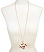 Merry & Bright Flying Mr. Bingle Pendant Long Strand Necklace - Image 1