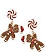 Merry & Bright Gingerbread Man Drop Earrings - Image 1