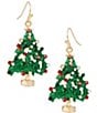 Merry & Bright Glitter Christmas Tree Drop Earrings - Image 1