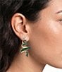 Merry & Bright Holiday Abstract Glitter Tree Drop Earrings - Image 2