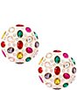 Merry & Bright Holiday Dome Stud Earrings - Image 1