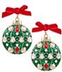 Merry & Bright Holiday Glitter Ornament Drop Earrings - Image 1