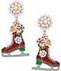 Merry & Bright Holiday Ice Skate Drop Earrings - Image 1