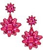 Merry & Bright Holiday Metallic Bow Drop Earrings - Image 1