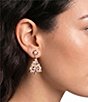 Merry & Bright Holiday Pearl and Stone Tree Drop Earrings - Image 2