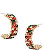 Merry & Bright Holiday Rows Hoop Earrings - Image 1