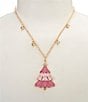 Merry & Bright Holiday Tree Long Pendant Necklace - Image 1