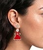 Merry & Bright Mr. & Mrs. Clause Holiday Drop Earrings - Image 2