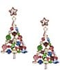 Merry & Bright Pastel Christmas Tree Drop Earrings, Color:Multi/Gold - Image 1
