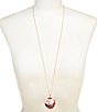 Merry & Bright Santa Jingle Pendant Long Strand Necklace - Image 1