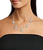 Merry & Bright Shaky Snowflakes Holiday Statement Necklace - Image 2