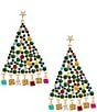 Merry & Bright Shaky Tree With Presents Drop Earrings - Image 1