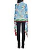 Merry & Bright Snowy Mr. Bingle Scarf Wrap, Color:Blue Multi - Image 2