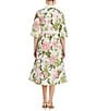 Mestiza New York Carmen Floral Print Mandarin Collar Elbow Butterfly Sleeve Midi Dress, Color:Green Garden - Image 2