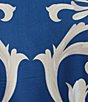 Mestiza New York Carmen Sateen Scroll Print Mandarin Collar 3/4 Full Sleeve Mini A-Line Dress, Color:Navy/Ivory - Image 3