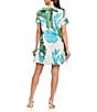 Mestiza New York Cecily Convertible Floral Print Round Neck Short Sleeve A-Line Dress, Color:Green - Image 5