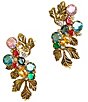 Mestiza New York Cerna Gemstone Cluster Drop Statement Earrings - Image 1