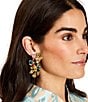 Mestiza New York Cerna Gemstone Cluster Drop Statement Earrings - Image 2