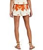 Mestiza New York Coordinating Naomi Printed Woven High-Waist Flat Front Shorts, Color:Sunset Ivory - Image 2