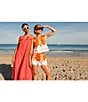 Mestiza New York Coordinating Naomi Printed Woven High-Waist Flat Front Shorts, Color:Sunset Ivory - Image 6