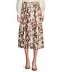 Mestiza New York Daniella Toile Printed Twill Pleated Midi Skirt, Color:Chestnut Toile - Image 1