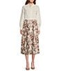 Mestiza New York Daniella Toile Printed Twill Pleated Midi Skirt, Color:Chestnut Toile - Image 3