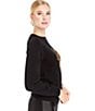 Mestiza New York Delilah Knit Crew Neck Palm Tree Embroidered Sweater, Color:Black - Image 6