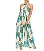 Mestiza New York Cosima Convertible Strapless Wide Leg Jumpsuit, Color:Blue/Green - Image 1