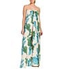 Mestiza New York Cosima Convertible Strapless Wide Leg Jumpsuit, Color:Blue/Green - Image 4