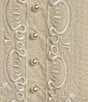 Mestiza New York Elliana Linen Blend Mandarin Collar Puff Sleeve Embroidered Button Front Midi Dress, Color:Flaxen - Image 3