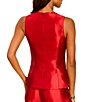 Mestiza New York Hudson Silk Twill Round Neck Sleeveless Fitted Coordinating Bow Top - Image 2