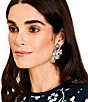 Mestiza New York Laurel Leaf Drop Insert Gem Earrings - Image 3
