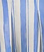 Mestiza New York Seville Santorini Stripe Linen Blend Pleated Coordinating Midi Skirt, Color:Santorini Stripe - Image 4