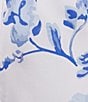 Color:Porcelain Blue - Image 3 - Stephanie Bow Jacquard Floral Print Sweetheart Neck Sleeveless Midi Dress