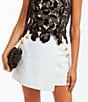 Color:White - Image 1 - Teresa Cotton Jacquard A-Line Mini Skirt