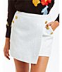 Color:White - Image 3 - Teresa Cotton Jacquard A-Line Mini Skirt