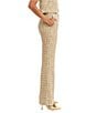 Mestiza New York Theo Coordinating Sparkle Tweed Bell Bottom Pants, Color:Gold Multi - Image 3