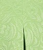 Color:Green - Image 5 - Tonal Jacquard Box Pleated Coordinating Midi A-Line Skirt