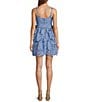 Mestiza New York Vanessa Lace Bow Square Neck Sleeveless Mini Dress, Color:Heritage Blue - Image 2