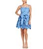 Mestiza New York Vanessa Lace Bow Square Neck Sleeveless Mini Dress, Color:Heritage Blue - Image 5