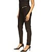 Color:Black - Image 4 - MICHAEL Michael Kors Ponte Skinny Leg Zip Pocket Pull-On Pants