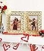 Color:Gold - Image 2 - Heart Hinged Frame, 5x7