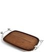 Michael Aram White Orchid Bread Board, Color:Wood W/Stainless Steel Handles - Image 1