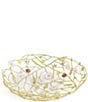 Michael Aram Wildflowers Centerpiece Basket, Color:Brass W/Pink Little Flowers - Image 1