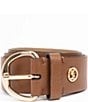 Color:Luggage - Image 1 - 1.5#double; Pebble Leather Belt