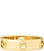 Color:Gold - Image 1 - 14K Gold-Plated MK Logo Band Ring